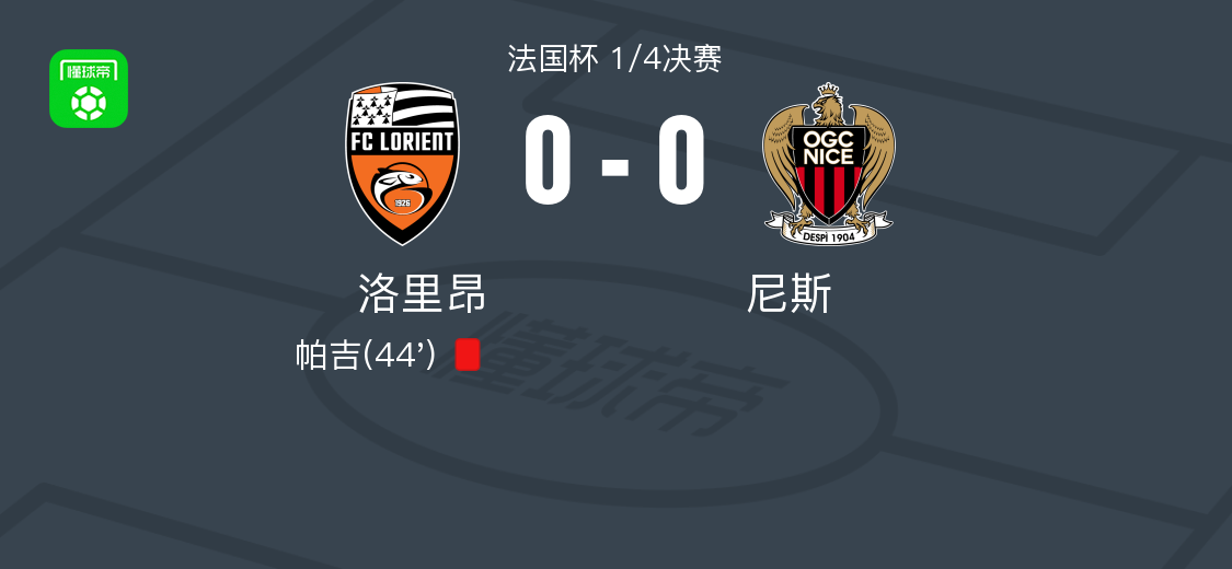九游体育app-洛里昂0-0尼斯，双方握手言和